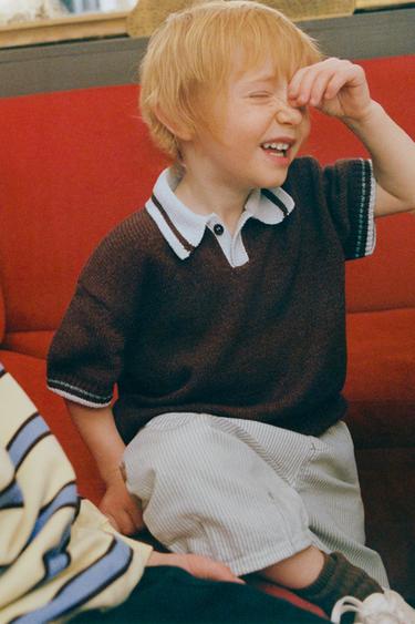 STRIPED BAGGY TROUSERS - Ecru by Zara