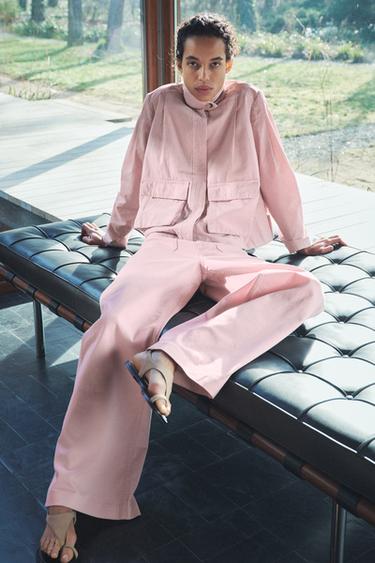 ZW COLLECTION TWILL JACKET - Pink by Zara - Image 0