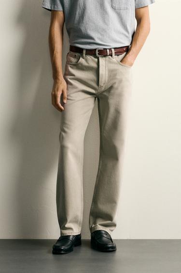 STRAIGHT ANKLE FIT JEANS - Earth by Zara