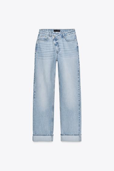JEANS Z.09 CROSSOVER HIGH-WAIST FULL LENGTH - Light blue by Zara - Image 0