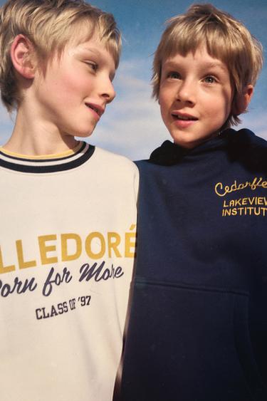 PRINTED SLOGAN SWEATSHIRT - Ecru by Zara