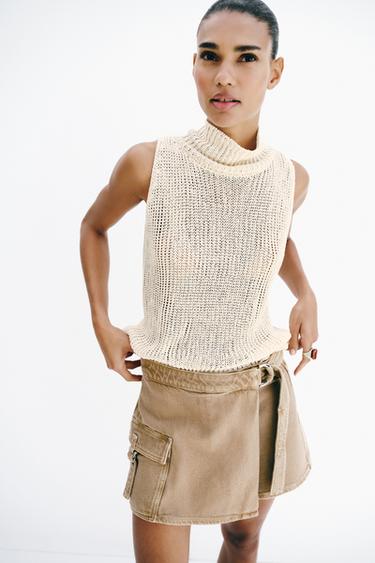 CARGO WRAP SKORT - Sand by Zara