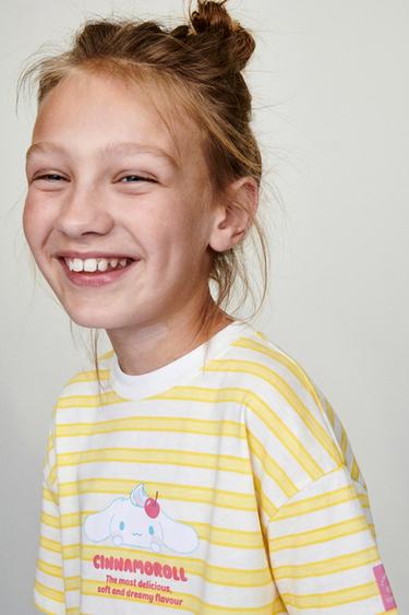 CINNAMOROLL © SANRIO STRIPED T-SHIRT - Yellow by Zara