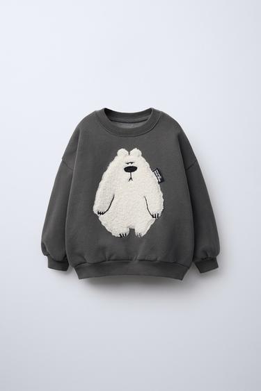 POLAR BEAR SWEATSHIRT - Anthracite grey by Zara - Image 0
