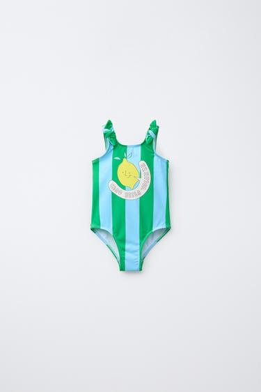 2-6 YEARS/ STRIPED LEMON SWIMSUIT - Blue / Green by Zara - Image 0