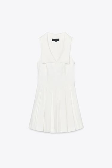 SHORT DRESS WITH PETER PAN COLLAR - White by Zara