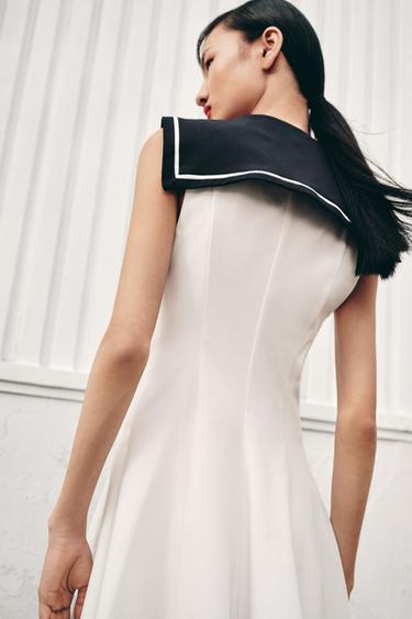 DRESS - Oyster-white by Zara