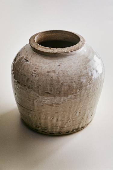 CERAMIC VASE - Ecru by Zara