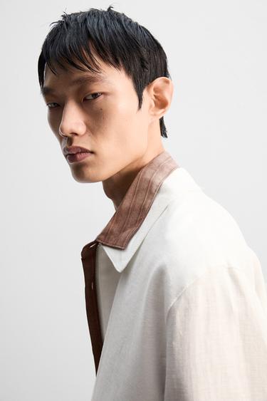 100% LINEN JACKET - White by Zara