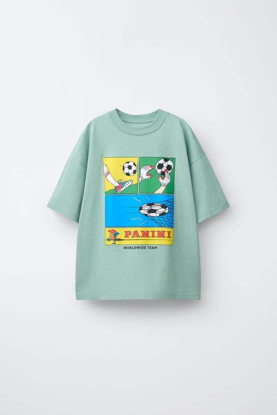 PANINI © PRINT T-SHIRT - Green by Zara - Image 0