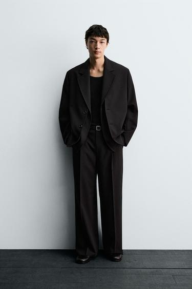 DETACHABLE LAPEL SUIT - Metal mink by Zara