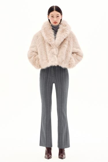 HERRINGBONE FLARE LEGGINGS WITH BELT - Grey by Zara