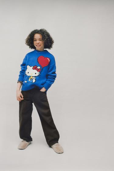 HELLO KITTY © SANRIO KNIT JUMPER - Bluish by Zara