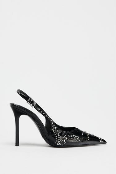 STUDDED HIGH-HEEL SHOES - Black by Zara - Image 0