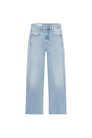 TRF CROPPED FLARE HIGH-WAIST JEANS - Light blue by Zara
