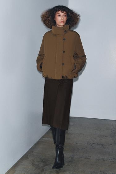 ZW QUILTED JACKET - Chocolate by Zara
