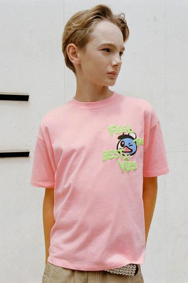 GRAFFITI PRINT T-SHIRT - Pink by Zara