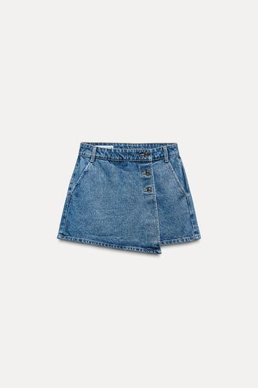 Z1975 CROSSOVER DENIM SKORT - Mid-blue by Zara - Image 0