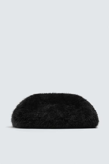 FAUX FUR CLUTCH BAG HARRY LAMBERT FOR ZARA x DISNEY - Black by Zara