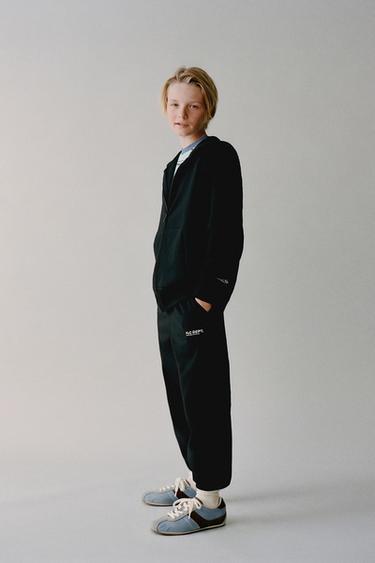 PLUSH ZIP-UP HOODIE - Black by Zara