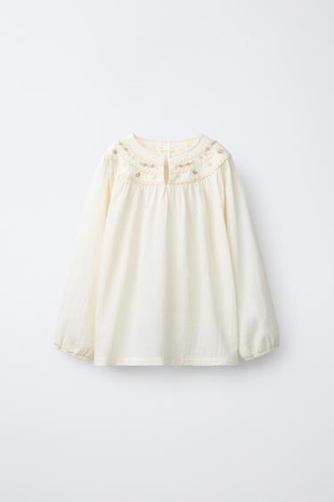 AGES 2-14 / EMBROIDERED FLORAL PYJAMAS - 380 by Zara
