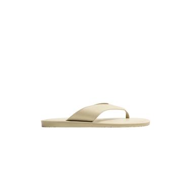 LEATHER STRAPPY SANDALS - Ecru White by Zara