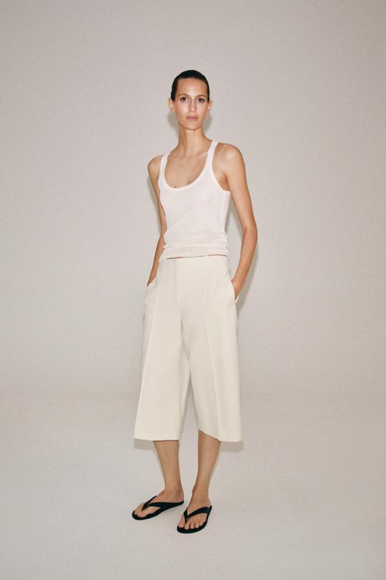 ZW COLLECTION TAILORED BERMUDA SHORTS - Beige by Zara - Image 0