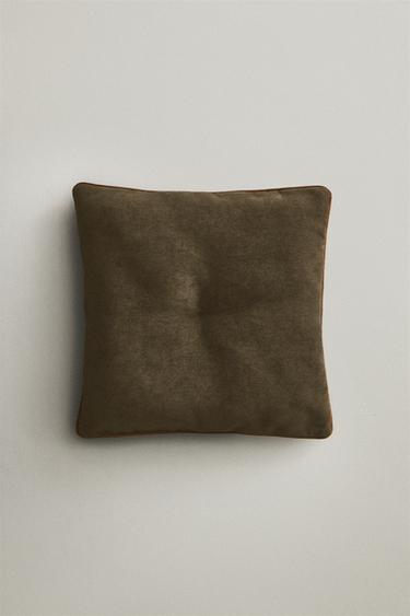 SEAT CUSHION WITH PIPING - Anthracite grey by Zara