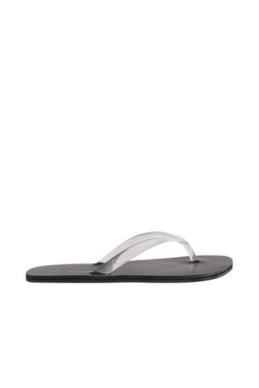 MINIMALIST TRANSPARENT SANDALS - Black by Zara