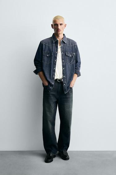WESTERN DENIM SHIRT - Blue by Zara - Image 0