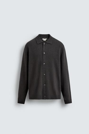 LIMITED EDITION WOOL BLEND CARDIGAN - Anthracite grey by Zara