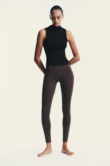 COTTON MODAL TOP - Black by Zara