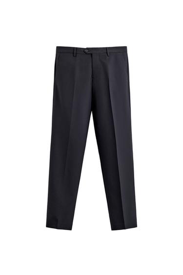 100% WOOL SUIT TROUSERS - Navy blue by Zara