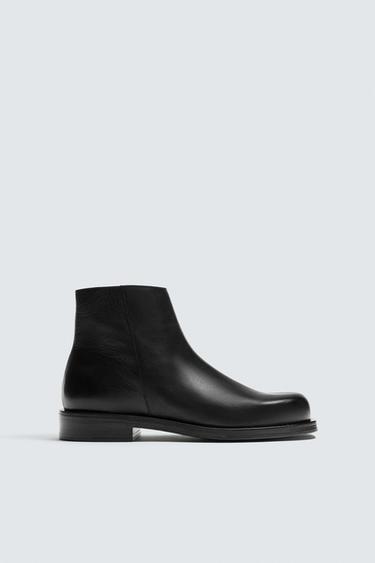 LIMITED EDITION LEATHER BOOTS - Black by Zara