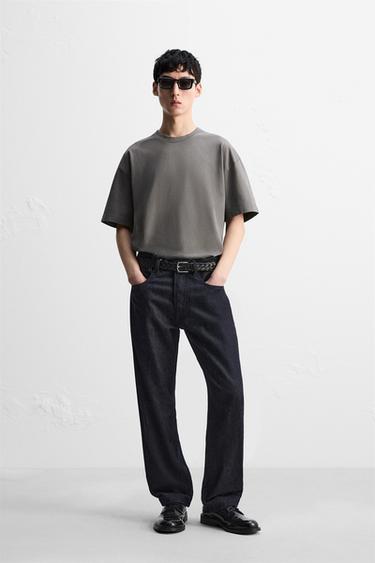 BASIC HEAVY WEIGHT T-SHIRT - Anthracite grey by Zara