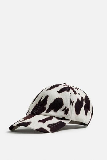 ANIMAL PRINT CAP - White by Zara