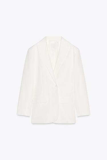 OVERSIZE LONG BLAZER - Oyster-white by Zara
