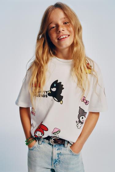 HELLO KITTY AND FRIENDS © SANRIO PRINTED T-SHIRT - Oyster-white by Zara