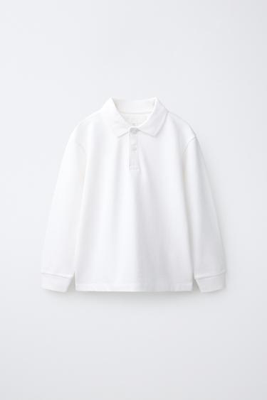 PLAIN POLO SHIRT - White by Zara