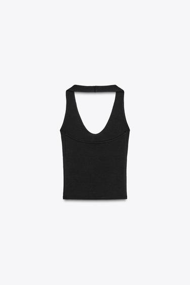 HALTER TOP - Black by Zara