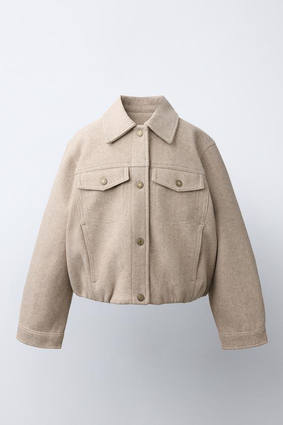 SOFT BALLOON JACKET - Sand by Zara - Image 0
