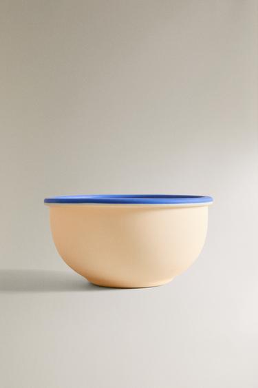 CHILDREN'S CONTRAST SILICONE BOWL - Ecru / Blue by Zara