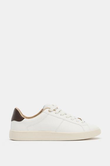 TRAINERS WITH HEEL TAB DETAIL - Ecru White by Zara