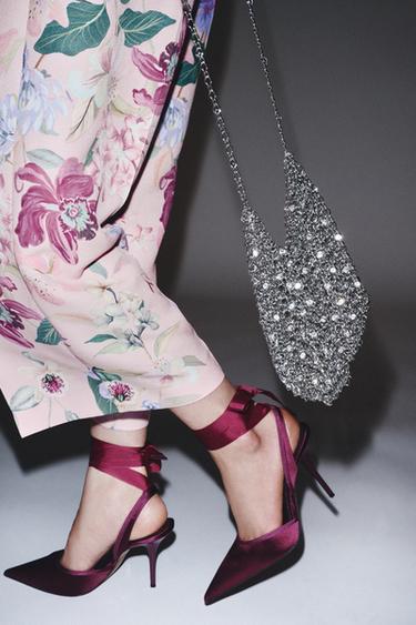 SLINGBACK HEELED SHOES WITH STRAP - Fuchsia by Zara - Image 0