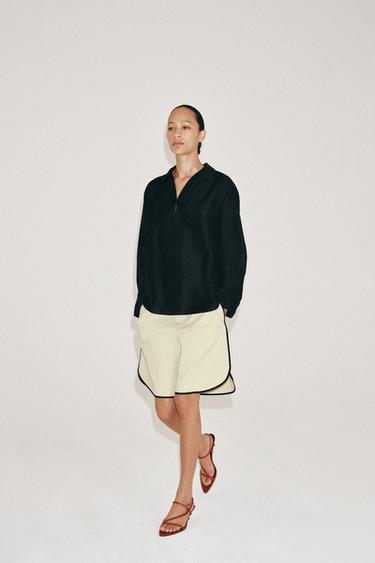 ZW COLLECTION PLAIN SHIRT - Black by Zara