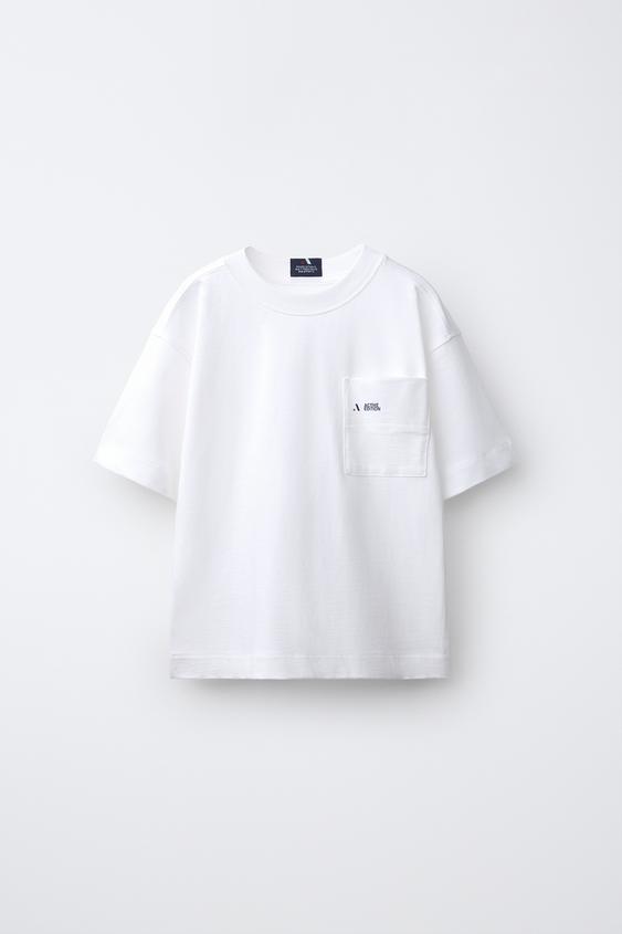 SPORTY LOGO T-SHIRT - White by Zara - Image 0