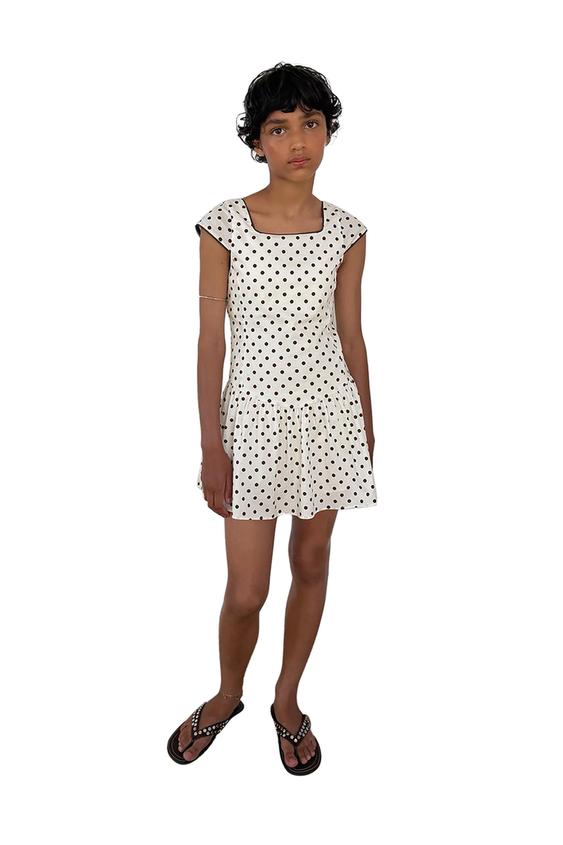 POLKA DOT DRESS - Ecru / Brown by Zara - Image 0