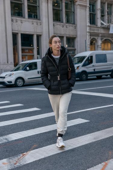 WATER-REPELLENT WINDPROOF FITTED SHORT ANORAK - Black by Zara