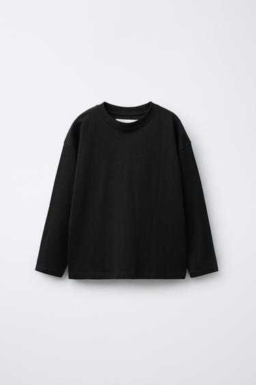 BASIC MEDIUM WEIGHT T-SHIRT - Black by Zara