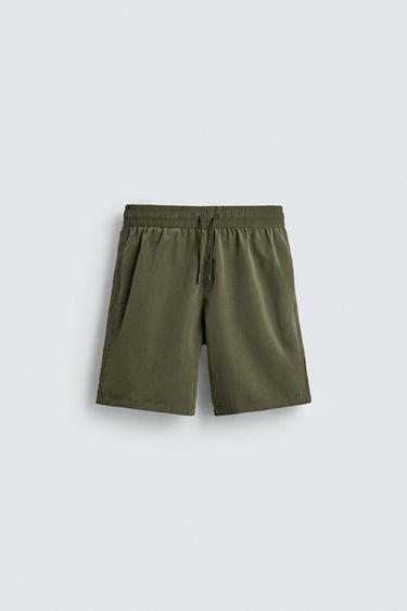 LONG SOFT SWIM SHORTS - Khaki by Zara